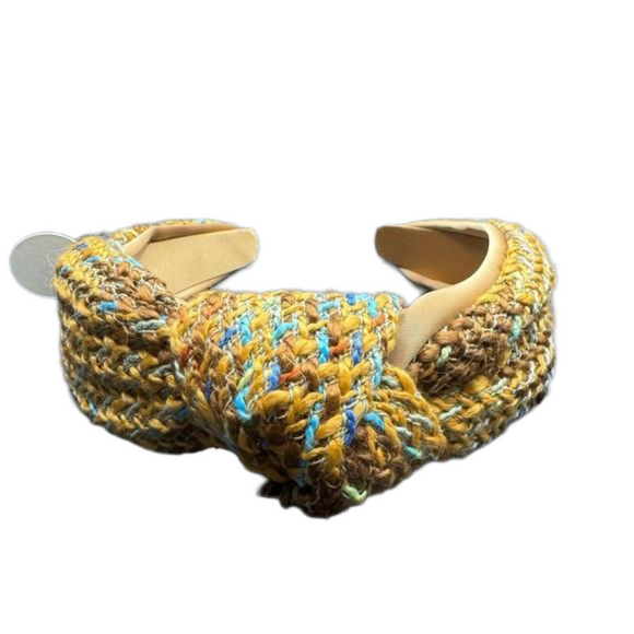 Fall Multi Color Tweed Knot Headband - Brown - Picture 1 of 5